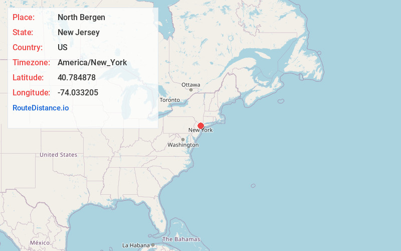 Map of North Bergen