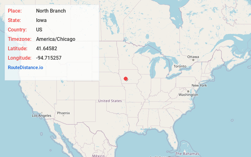 Map of North Branch