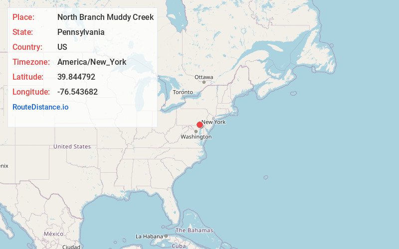 Map of North Branch Muddy Creek