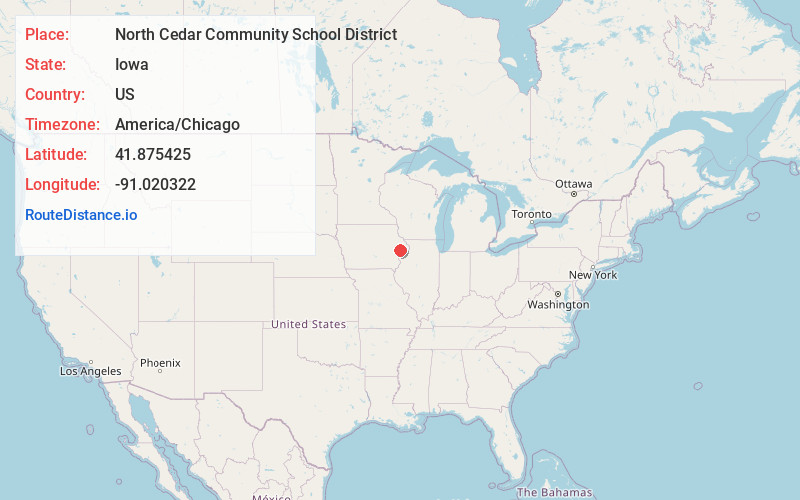 Map of North Cedar Community School District