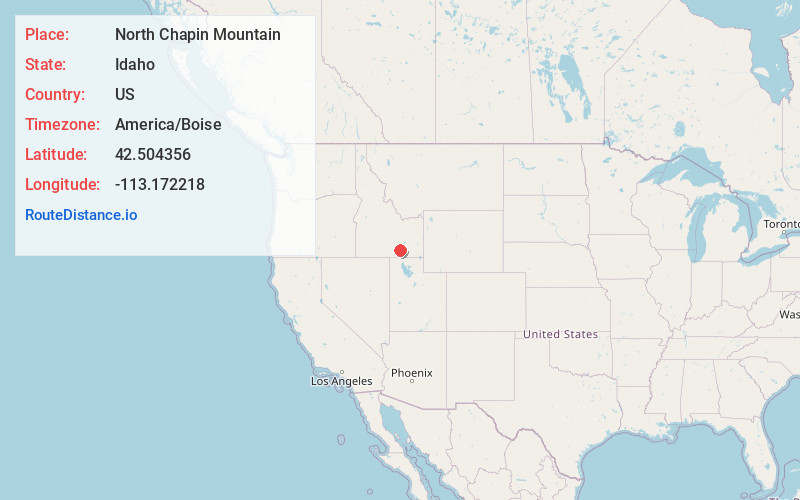 Map of North Chapin Mountain