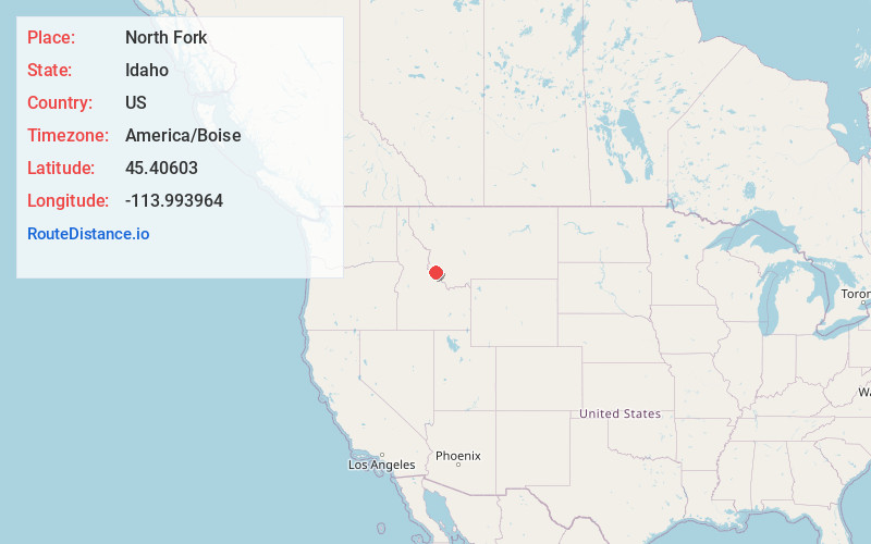 Map of North Fork