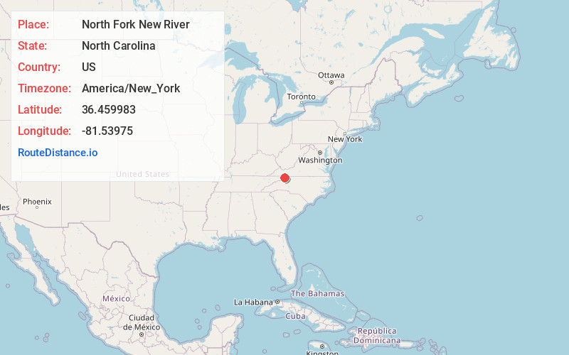 Map of North Fork New River