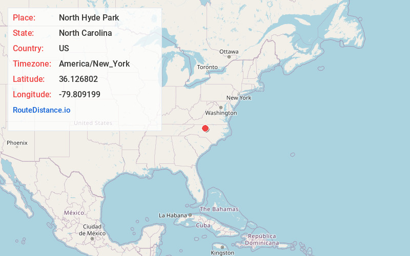 Map of North Hyde Park