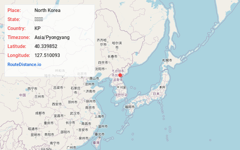 Map of North Korea