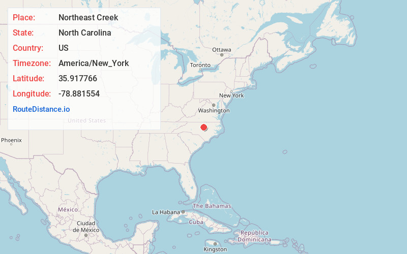 Map of Northeast Creek