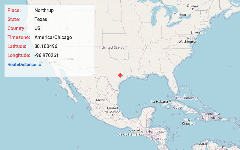 Map of Northrup