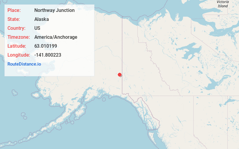 Map of Northway Junction