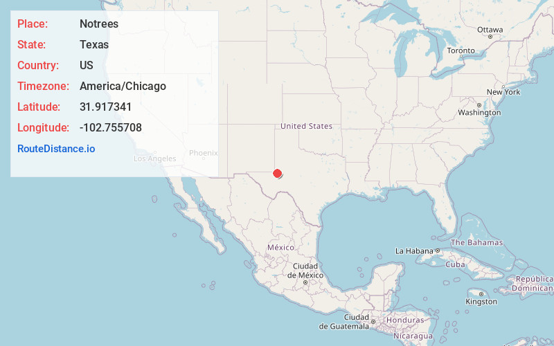Map of Notrees