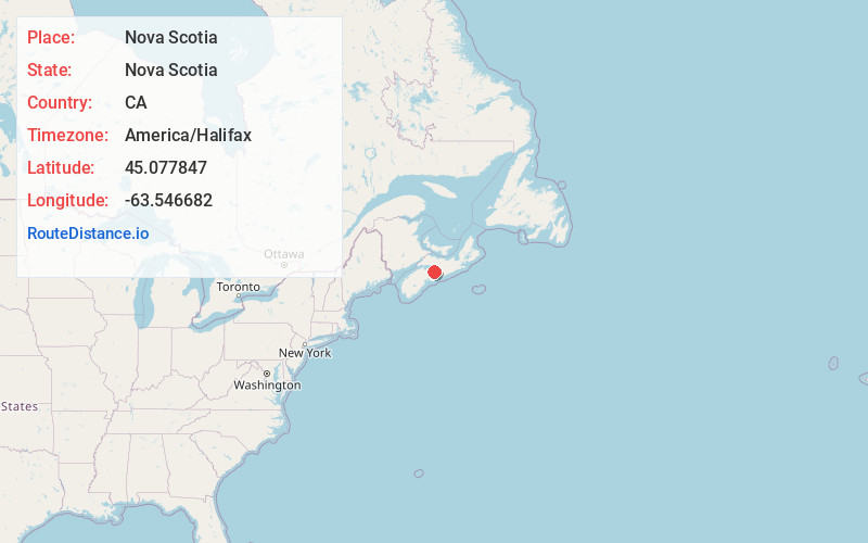 Map of Nova Scotia