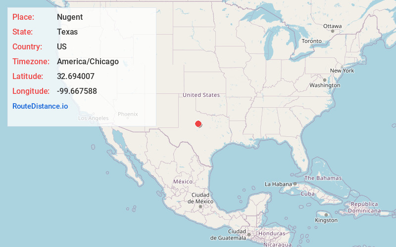 Map of Nugent