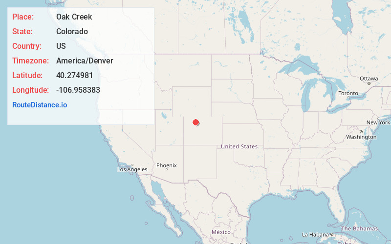 Map of Oak Creek