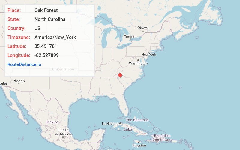 Map of Oak Forest