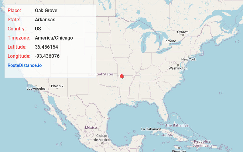 Map of Oak Grove