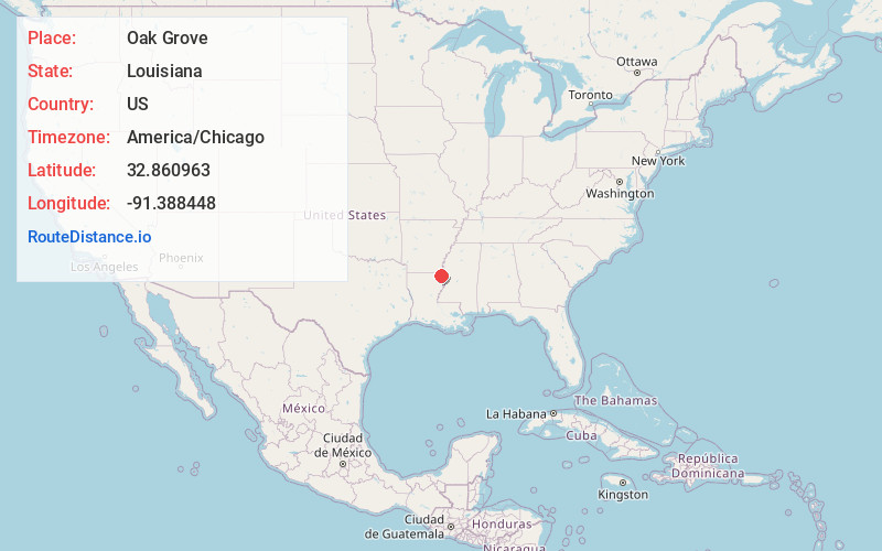 Map of Oak Grove