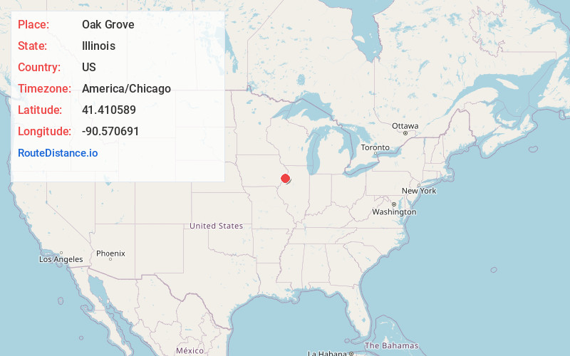 Map of Oak Grove