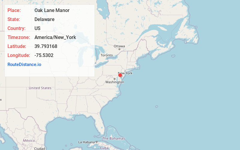 Map of Oak Lane Manor