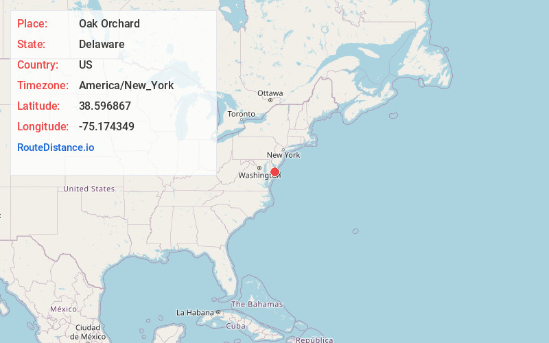 Map of Oak Orchard