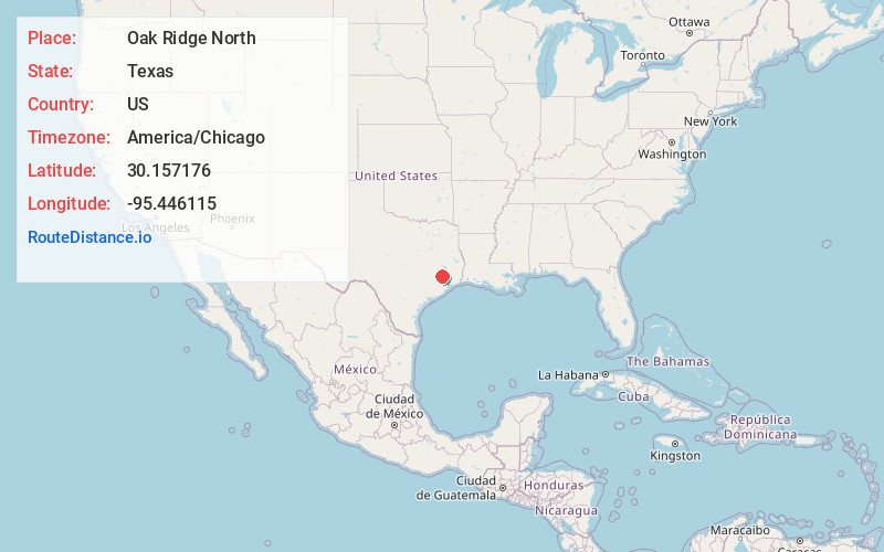 Map of Oak Ridge North