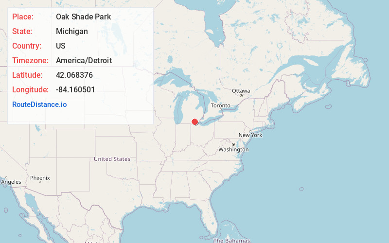 Map of Oak Shade Park