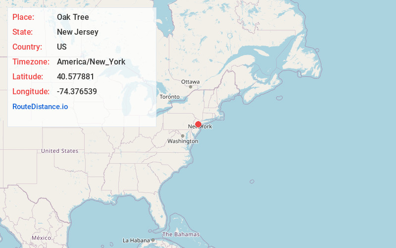 Map of Oak Tree
