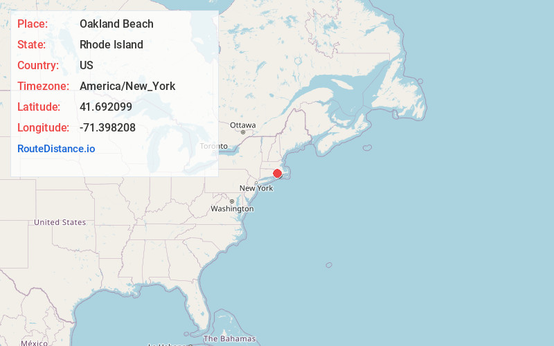 Map of Oakland Beach