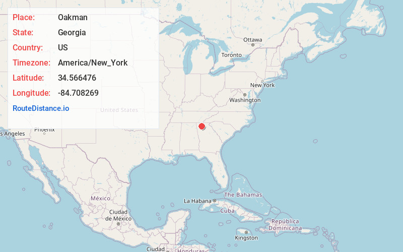 Map of Oakman