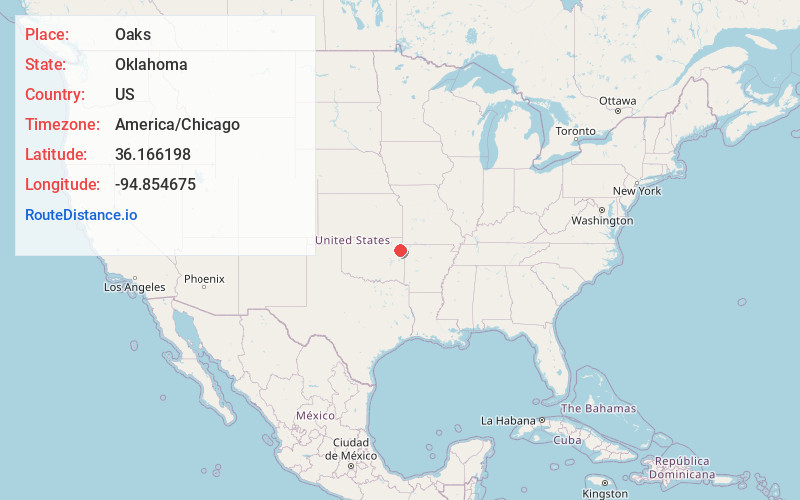 Map of Oaks