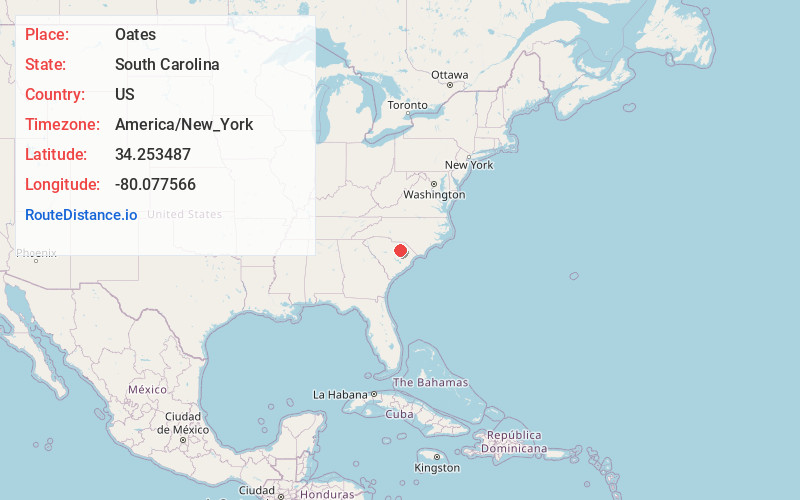 Map of Oates