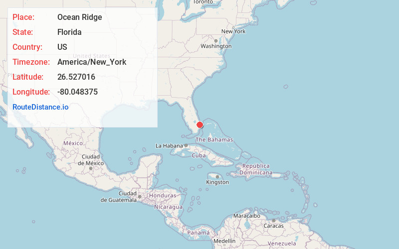 Map of Ocean Ridge