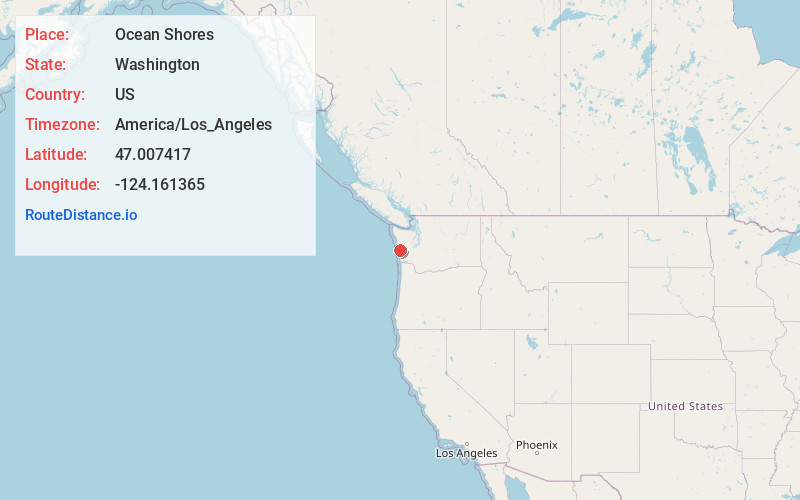 Map of Ocean Shores