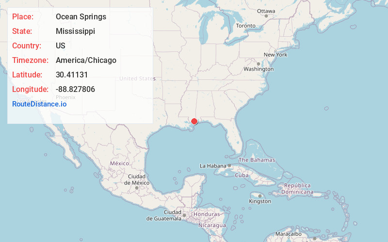 Map of Ocean Springs