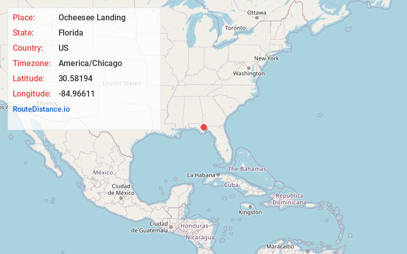 Map of Ocheesee Landing