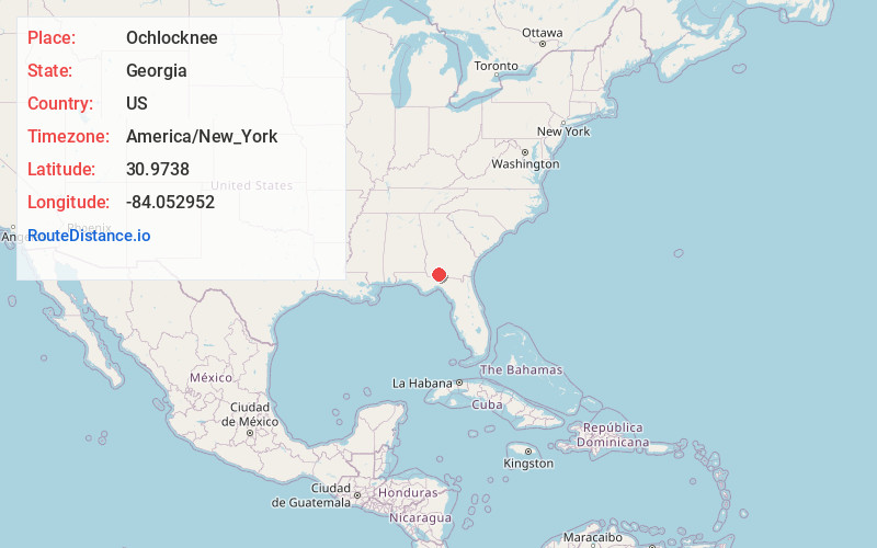 Map of Ochlocknee
