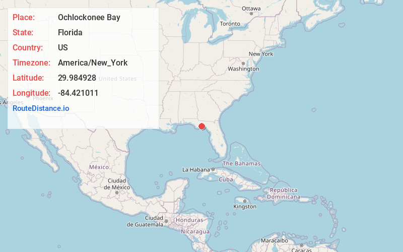 Map of Ochlockonee Bay