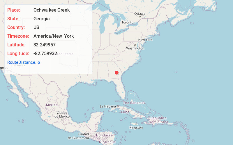 Map of Ochwalkee Creek
