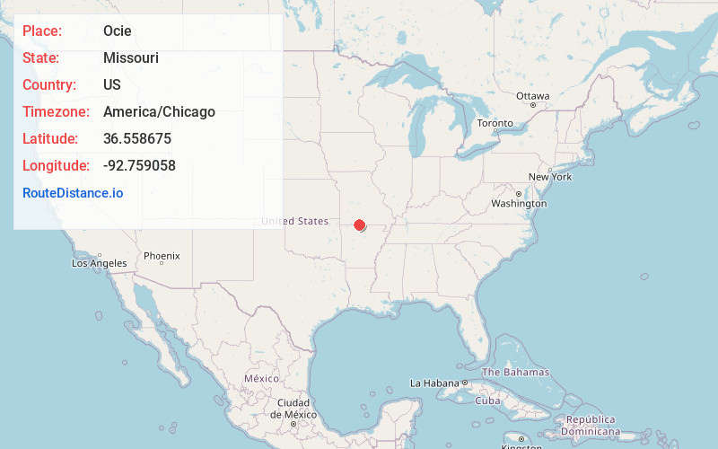 Map of Ocie