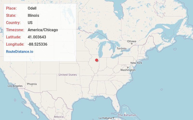 Map of Odell