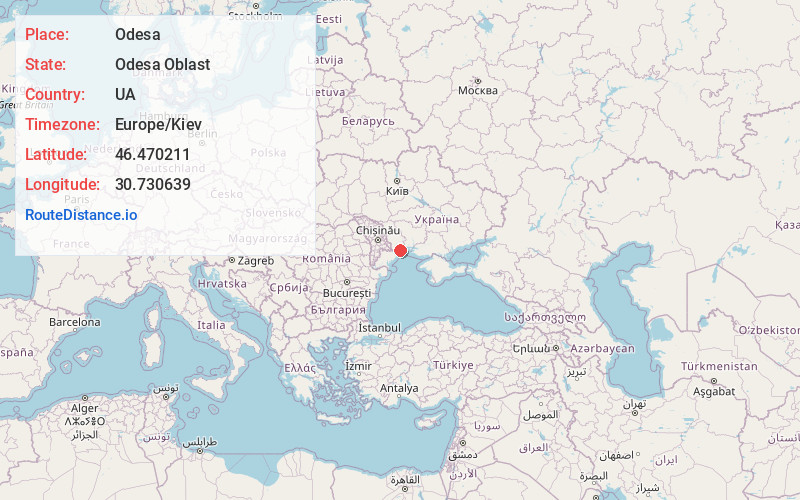 Map of Odesa