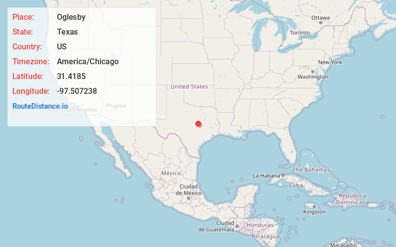 Map of Oglesby