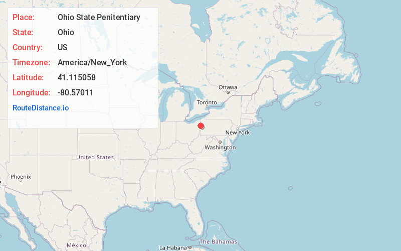 Map of Ohio State Penitentiary