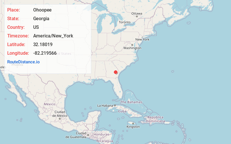 Map of Ohoopee