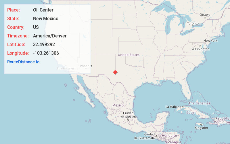 Map of Oil Center