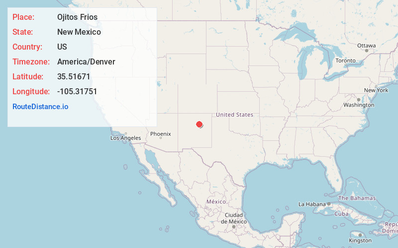 Map of Ojitos Frios