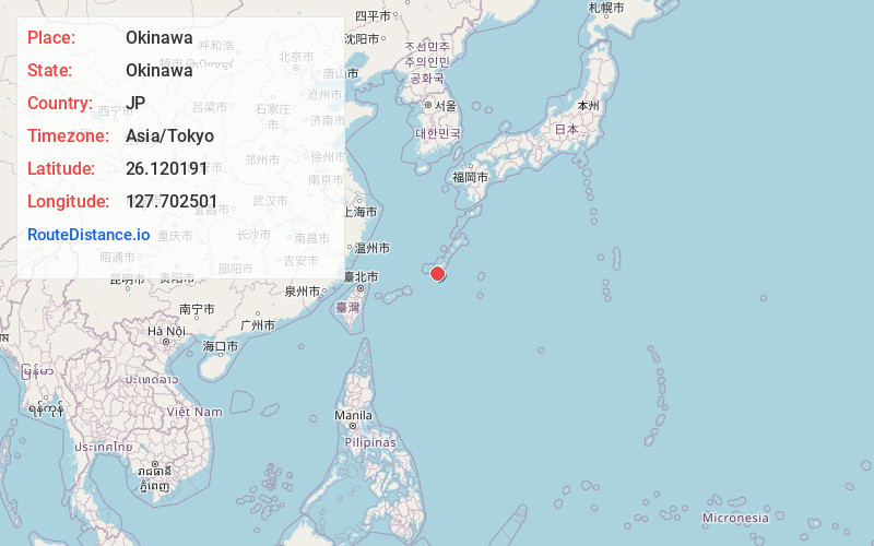 Map of Okinawa