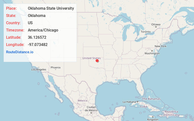 Map of Oklahoma State University