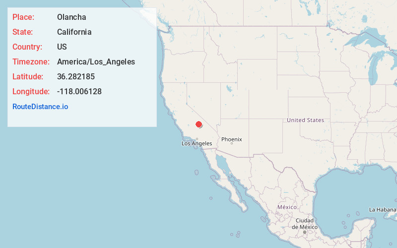 Map of Olancha