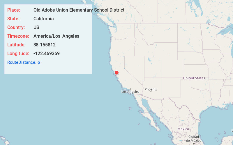 Map of Old Adobe Union Elementary School District
