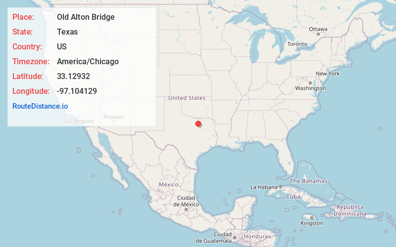 Map of Old Alton Bridge