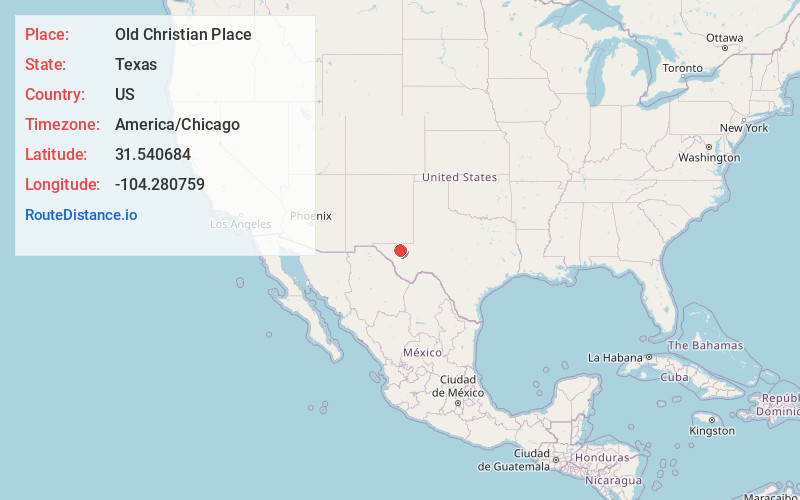 Map of Old Christian Place